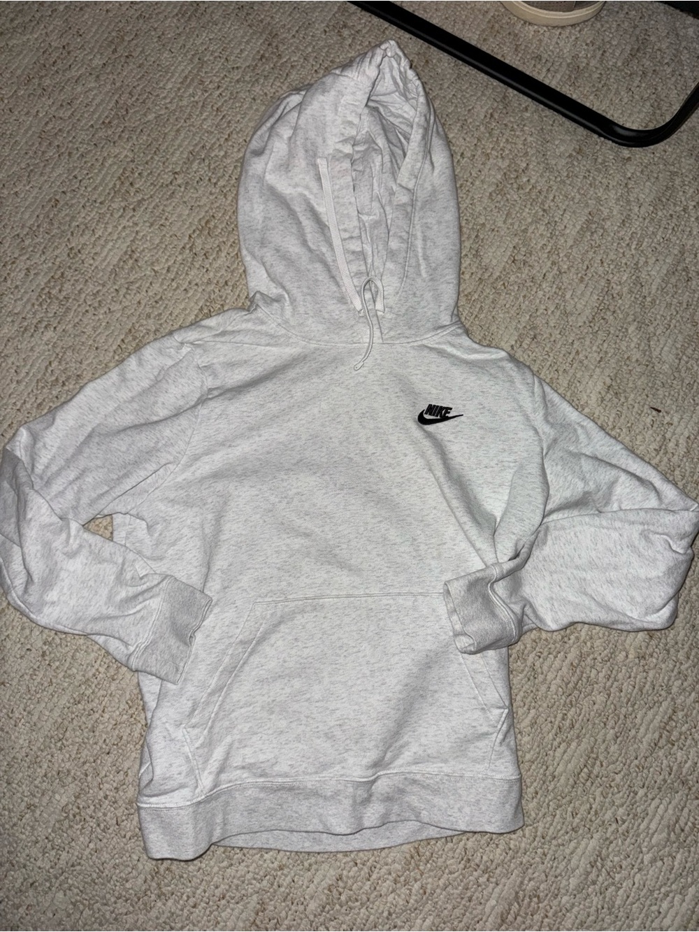 Nike White Hoodie with Black Logo